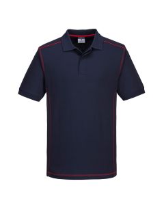 B218 Essential Two Tone Polo Shirt Navy/Red M