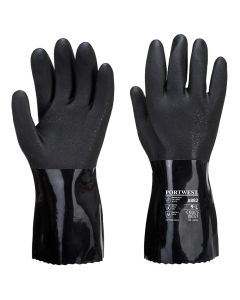 A882 Chemiebestendige en ESD veilige PVC handschoen   Black M